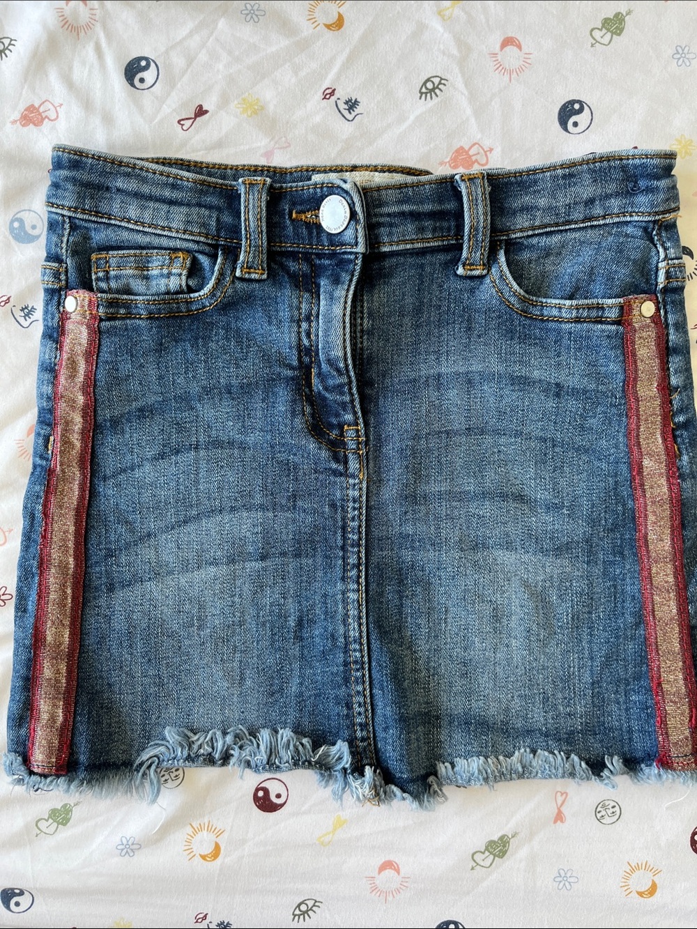 next Light Blue Denim Jeans with Gold Stitching